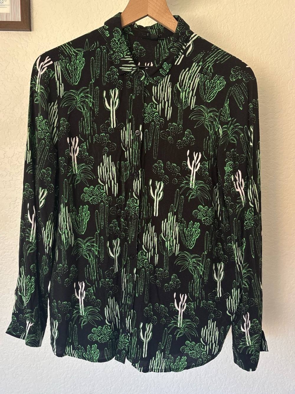 Topshop cactus print blouse